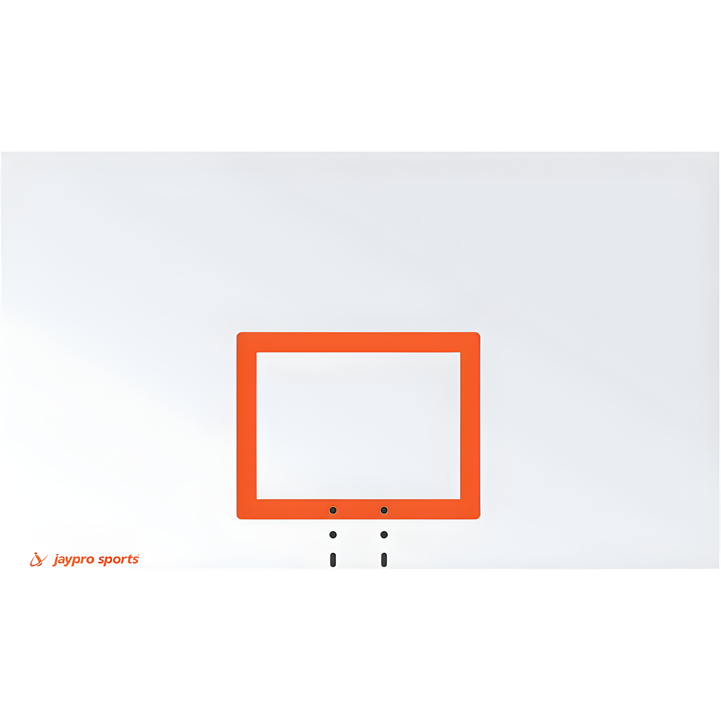 Jaypro outdoor basketball hoop with bright orange square target on white backboard