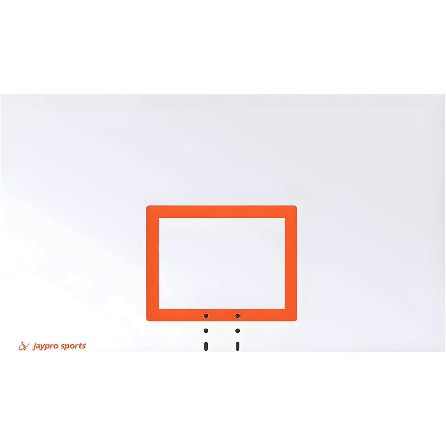 Jaypro outdoor basketball hoop with bright orange square target on white backboard