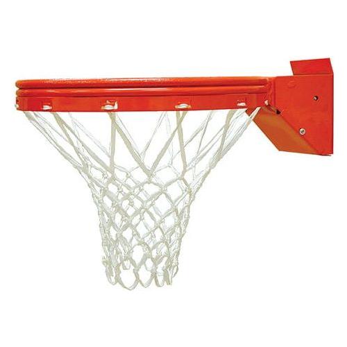 Jaypro orange metal basketball rim with white net for outdoor basketball hoop setup