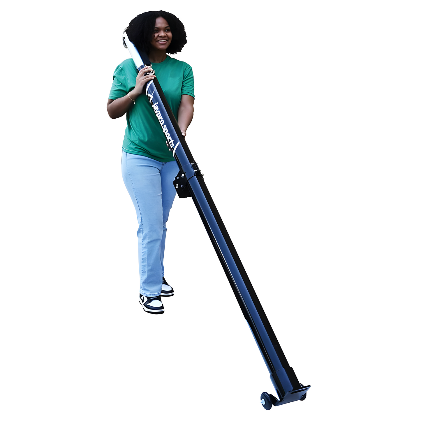 Jaypro Volleyball Post Transporter | Easy-Roll Transport Cart for Uprights and Posts (VBT)