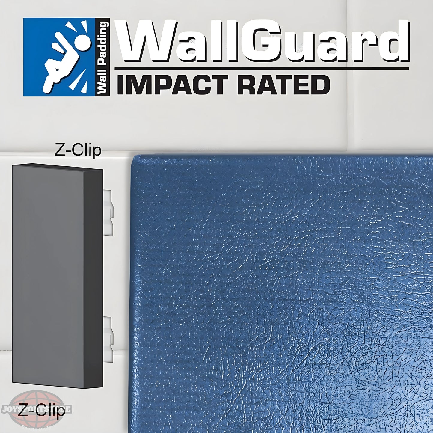 Jaypro Wall Padding WallGuard Impact Rated (2 ft. x 6 ft.) | Z-Clip Mount Safety Panel for Gyms & Sports Facilities (JWP-I-26ZZ) - JoySportStore