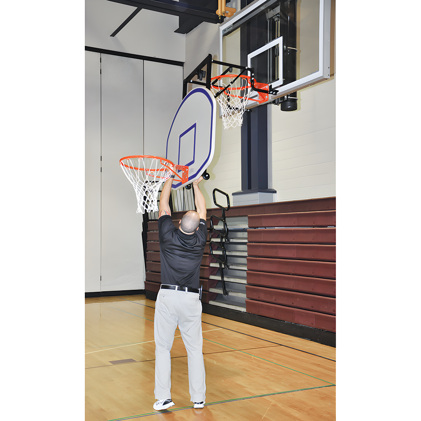 Jaypro Little Champ Easy Adjust Backboard Adapter Package | Converts 10' Systems to Youth Height (LC‑6) – Pair