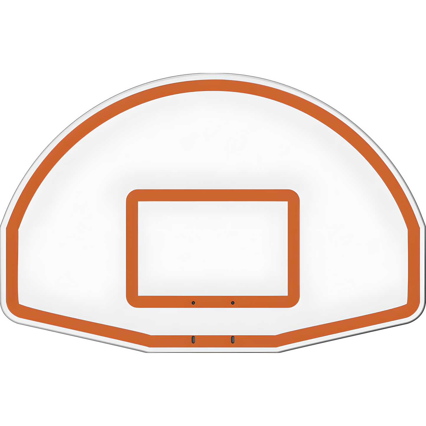 Jaypro white and orange outdoor basketball hoop backboard with rectangular target area