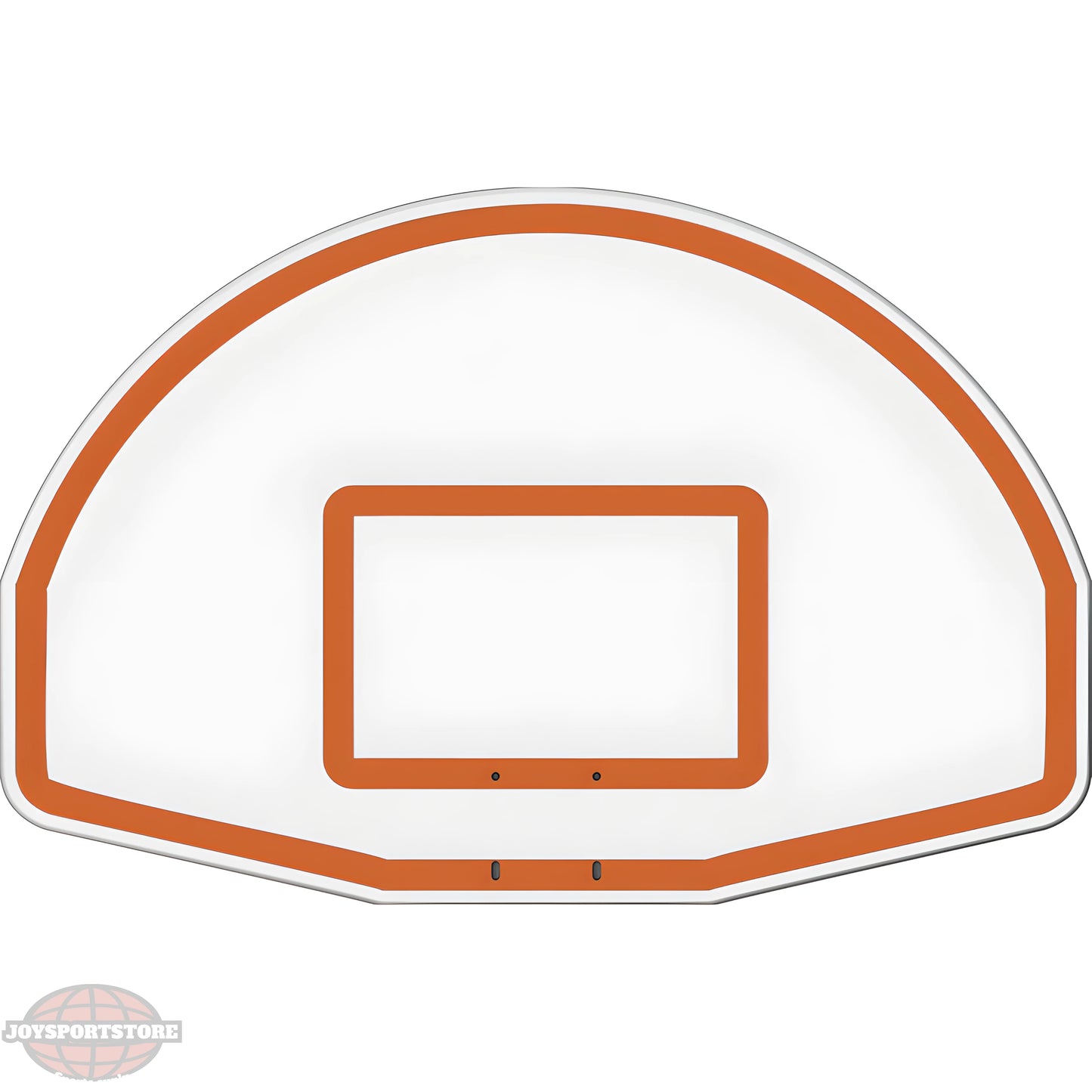 Jaypro white and orange outdoor basketball hoop backboard with rectangular target area