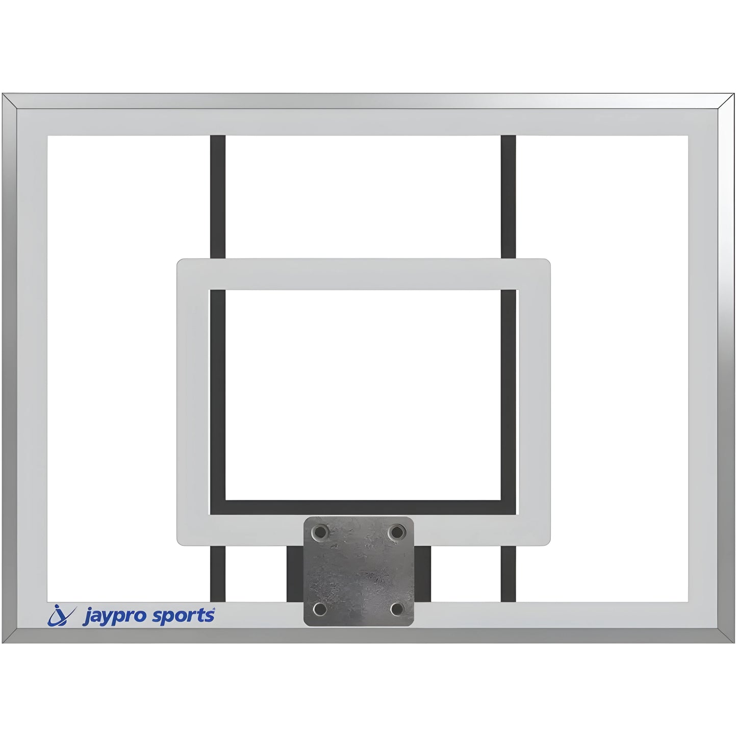 Jaypro outdoor basketball hoop with durable clear backboard and metal frame for sports use