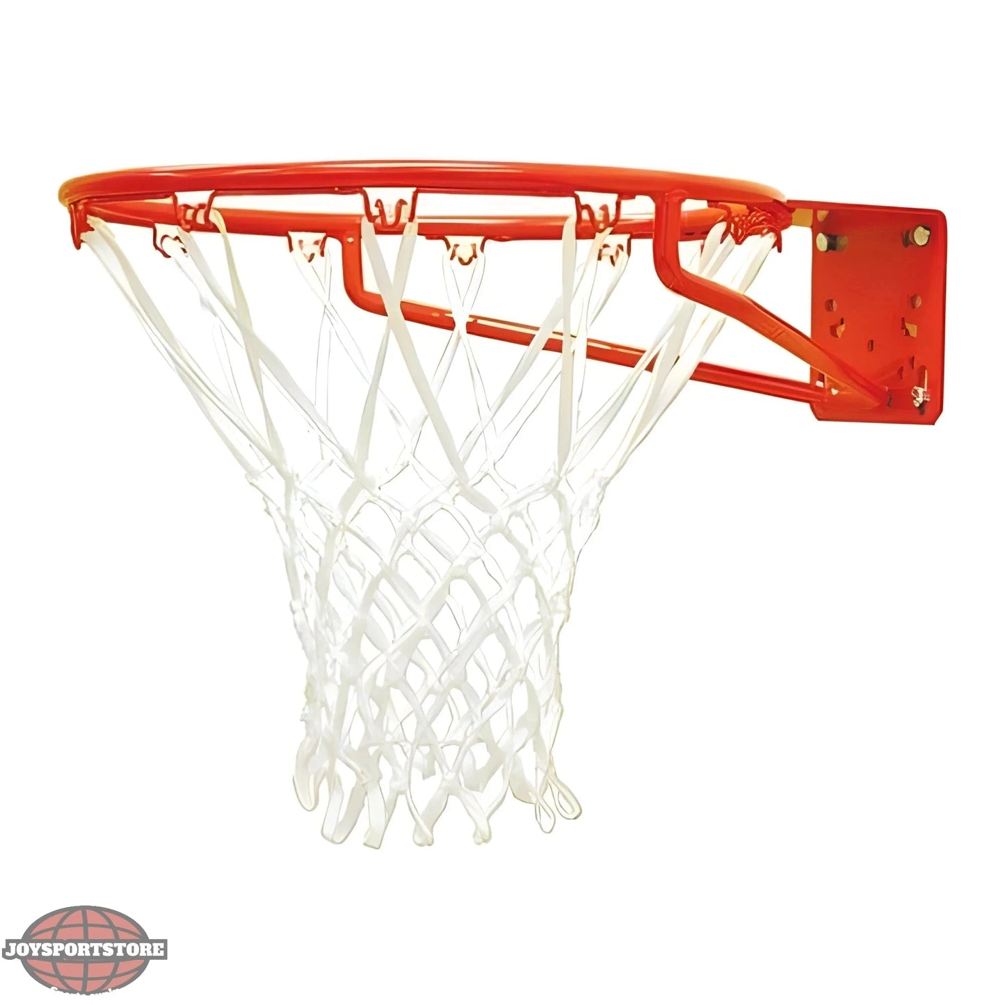 Jaypro orange basketball rim with white net for outdoor basketball hoop installation