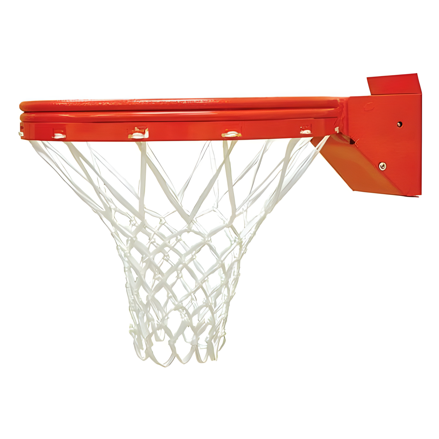 Jaypro red basketball rim with white net for outdoor basketball hoop