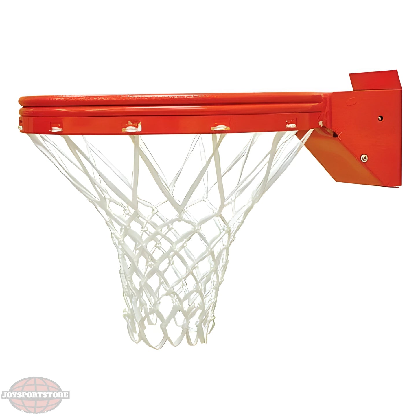 Jaypro red basketball rim with white net for outdoor basketball hoop