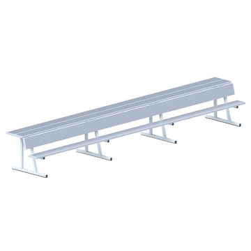 Jaypro Player Bench with Seat Back and Shelf - 21 ft. - Portable