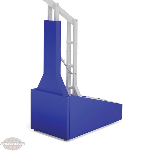 Jaypro Portable Basketball Hoop base and support structure with blue padding for safety