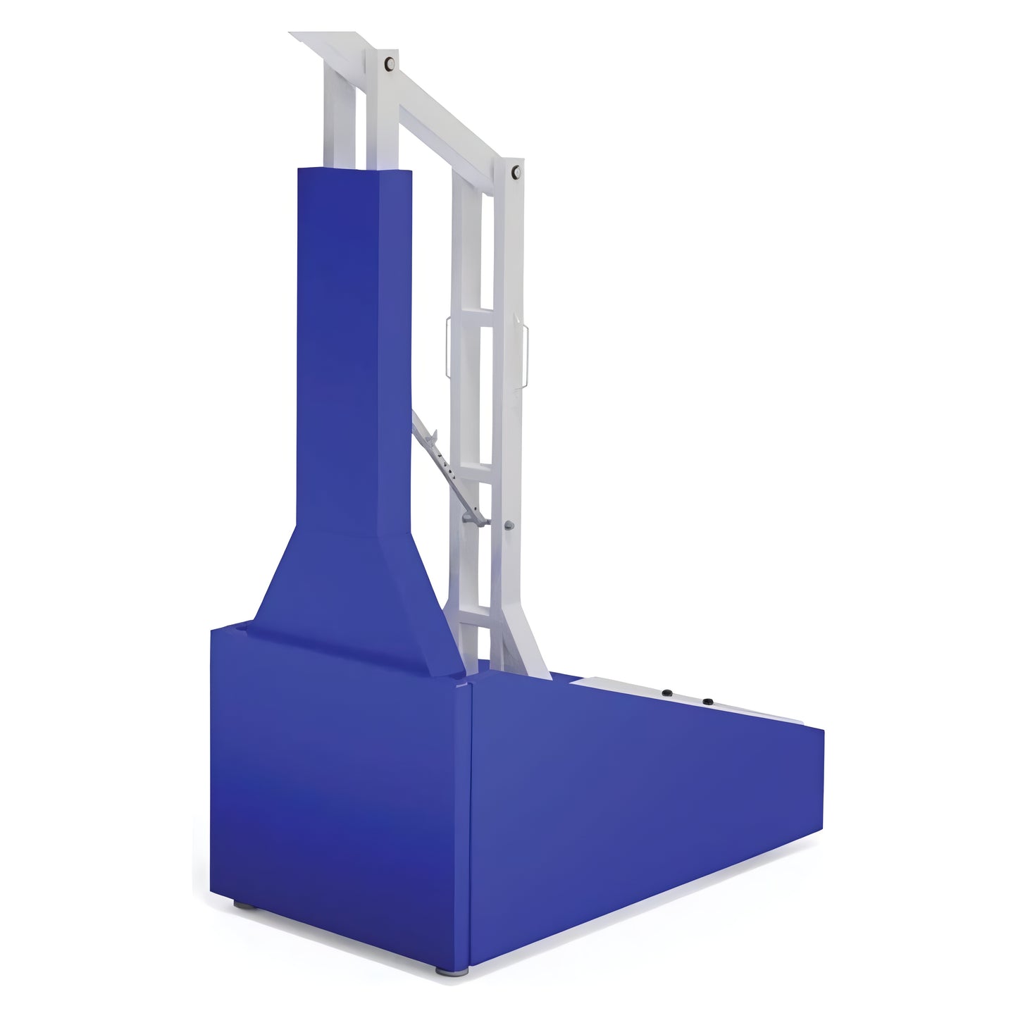 Jaypro Portable Basketball Hoop base and support system in blue and white