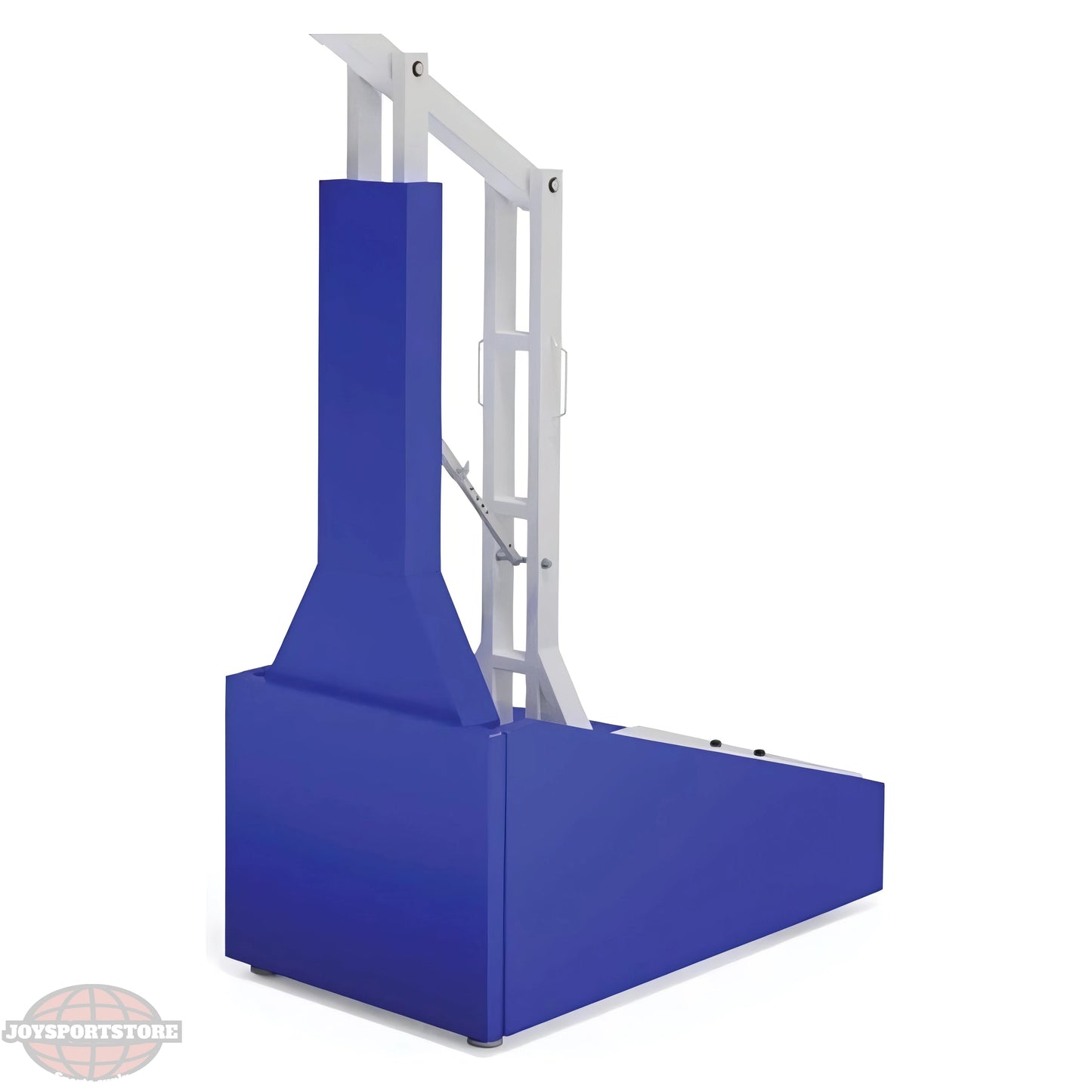 Jaypro Portable Basketball Hoop base and support system in blue and white