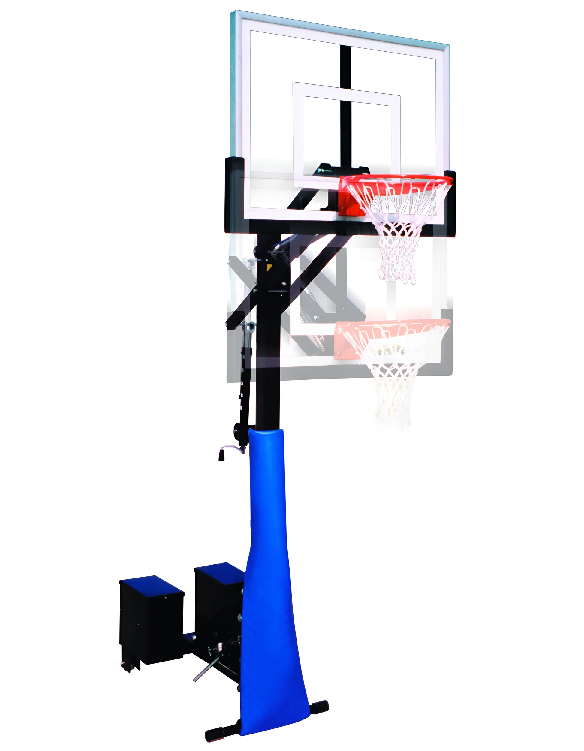 FIRST TEAM portable basketball hoop with adjustable height and sturdy base for outdoor play