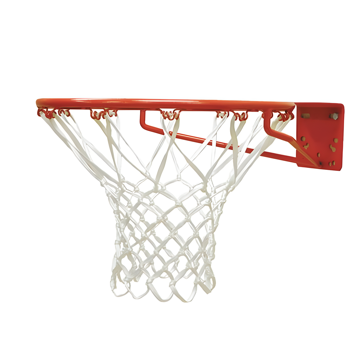 Jaypro red basketball hoop rim with white net for Portable Basketball Hoop