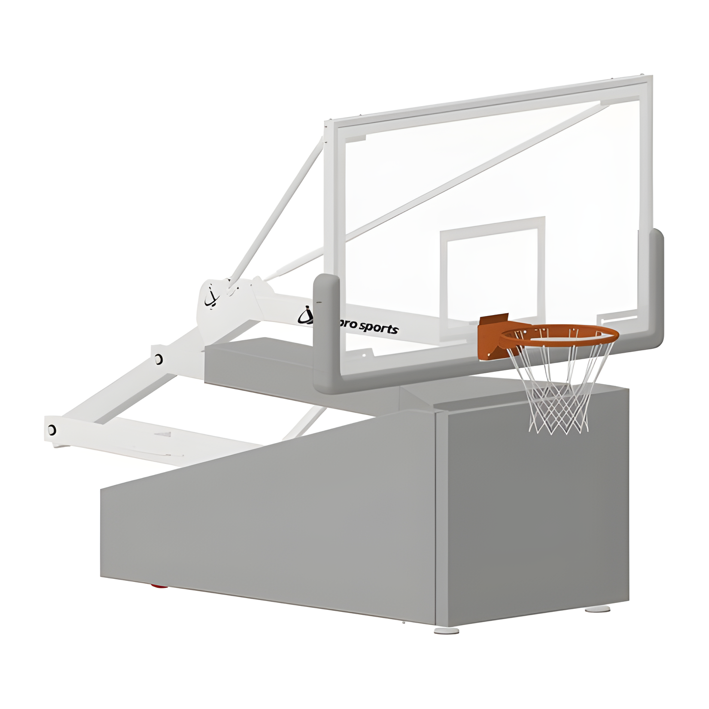 Jaypro Portable Basketball Hoop with solid base and clear backboard for indoor sports