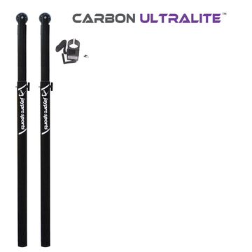 Jaypro Carbon Ultralite Volleyball Uprights (3 in. Floor Sleeve) - NFHS, NCAA, USVBA Compliant