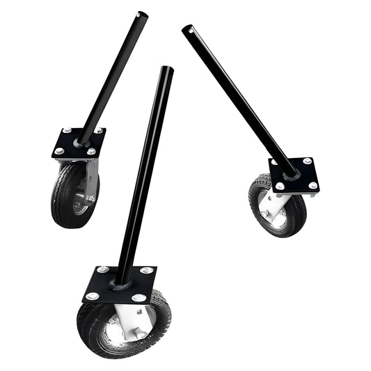 Sports Attack Fungo Kit components including durable wheels and poles for easy mobility during practice