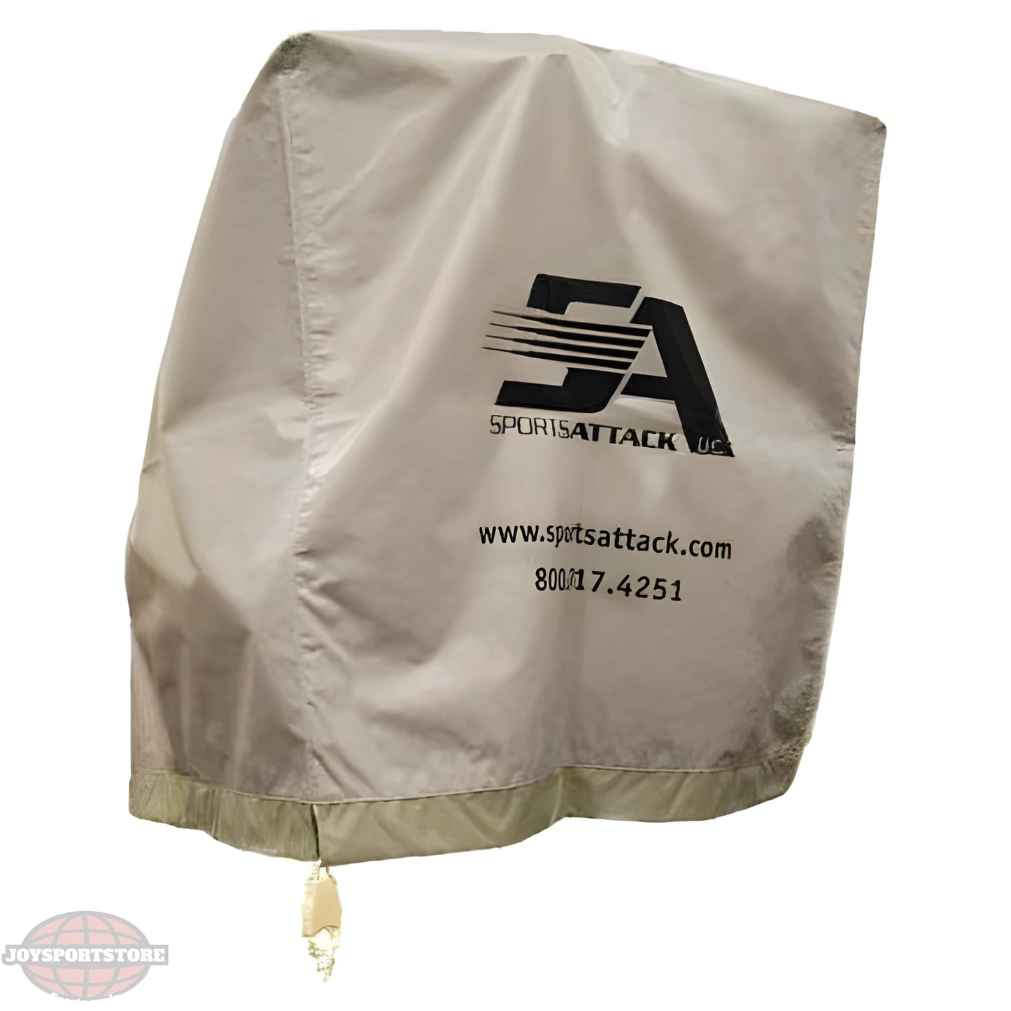 Sports Attack Gray Machine Cover w/ Nylon Draw Rope and Lock for optimal protection and durability