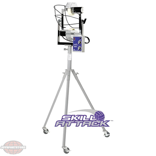 Sports Attack Skill Machine on a portable stand with wheels for training athletes in various sports