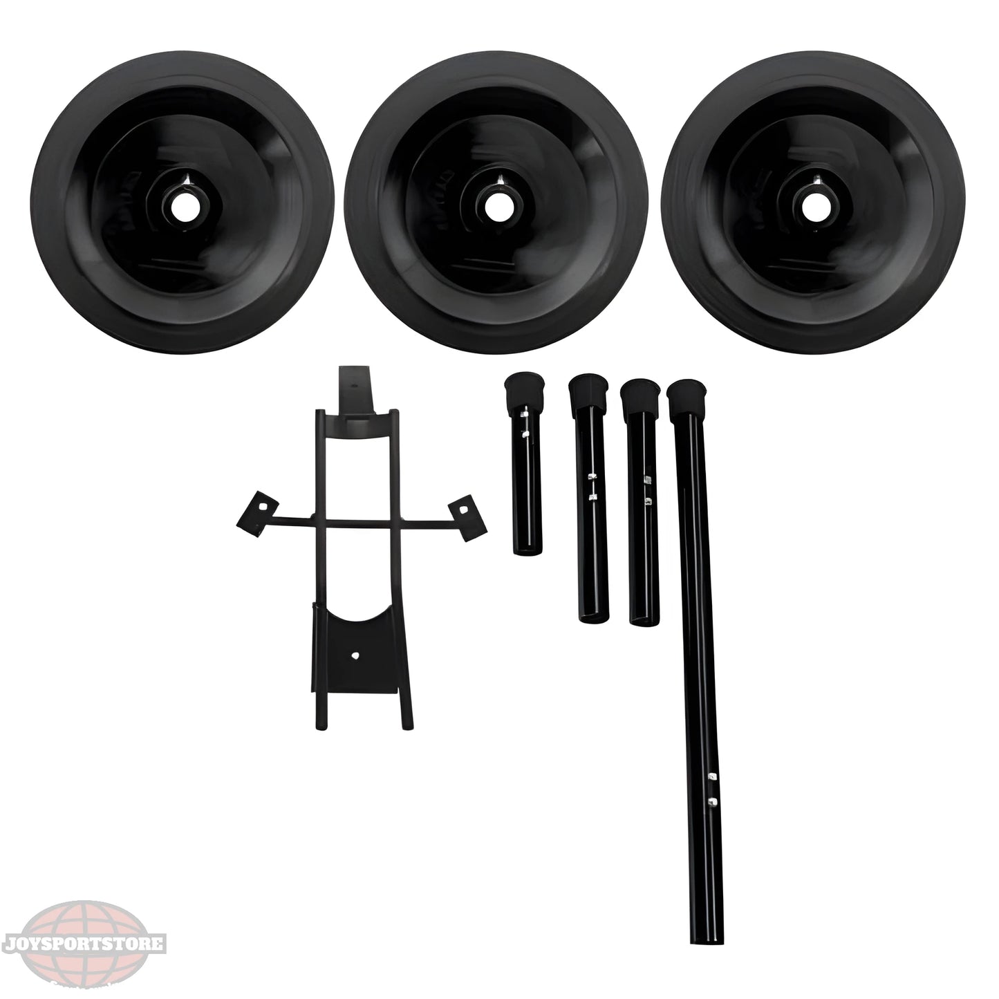 Sports Attack Softball Conversion Kit including three wheels and adjustable parts for easy setup