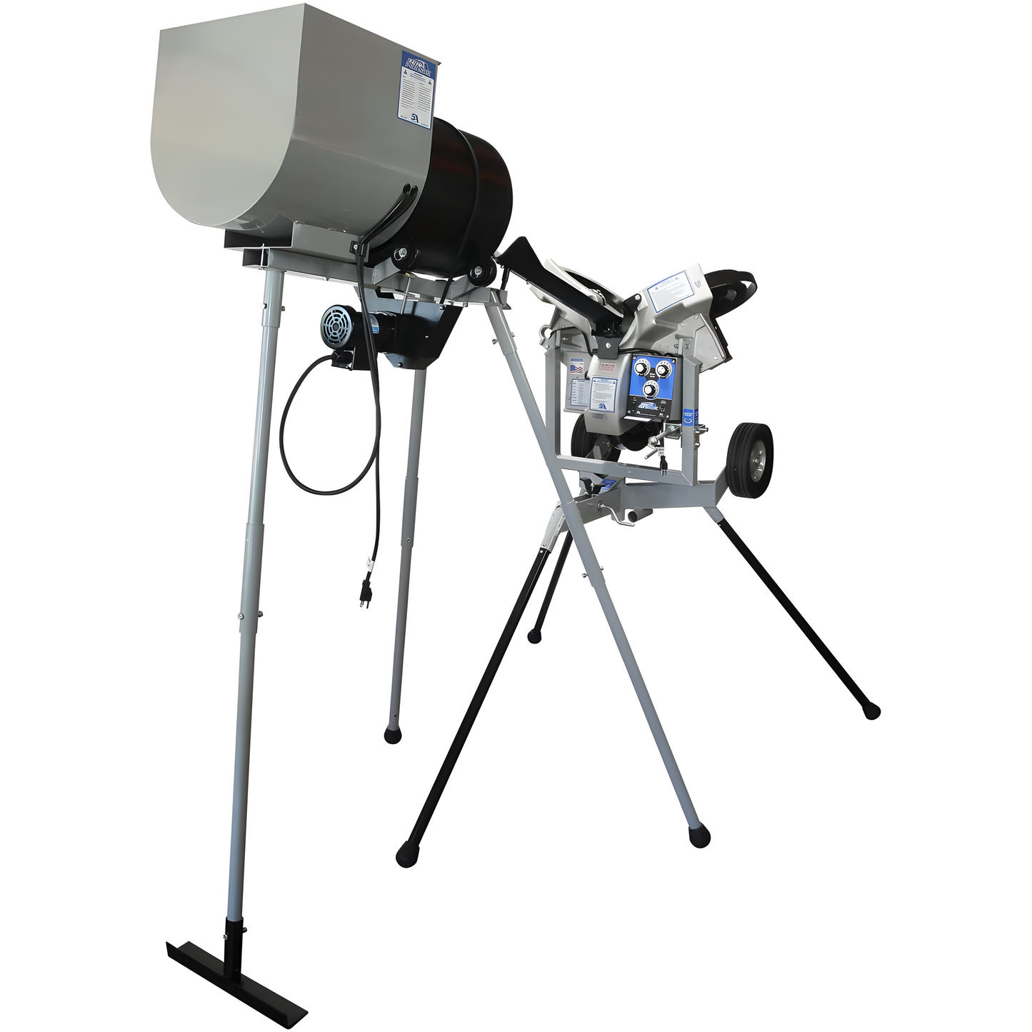 Sports Attack Team Feeder for baseball and softball practice with adjustable height and swivel design
