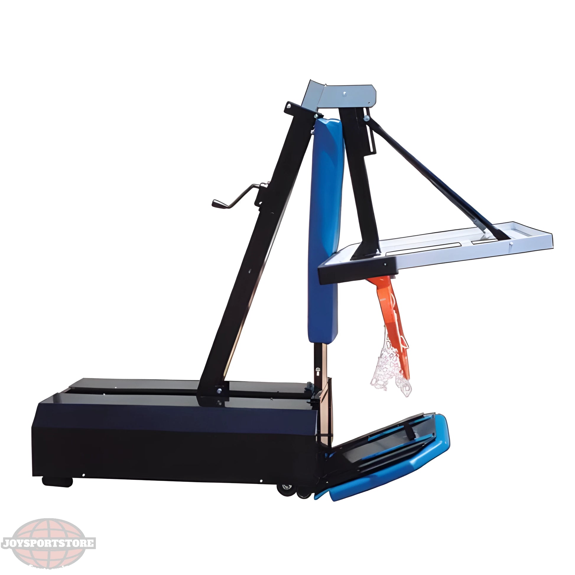 FIRST TEAM portable basketball hoop with adjustable height and sturdy base for easy transport