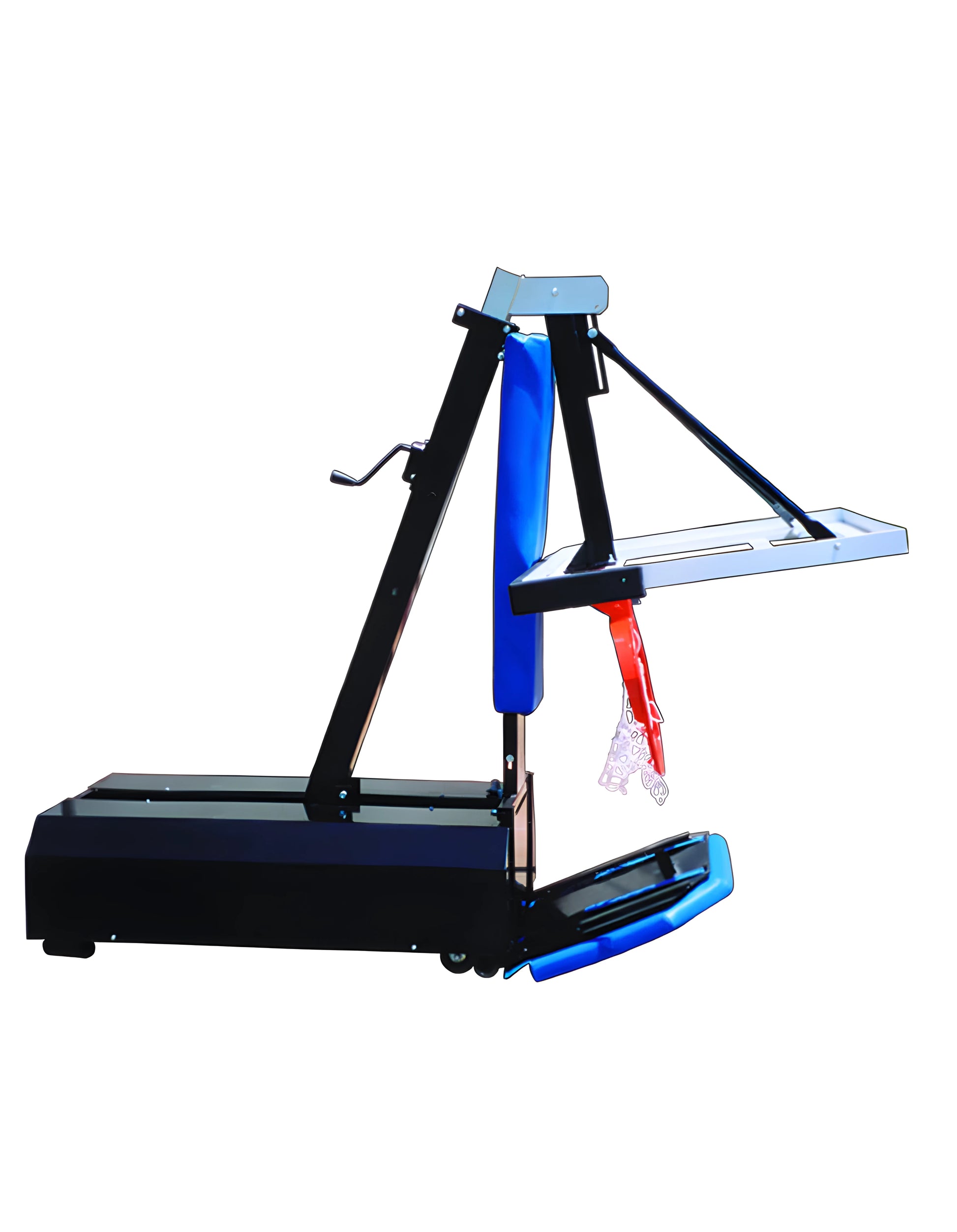 FIRST TEAM Portable Basketball Hoop with adjustable backboard and base for easy movement