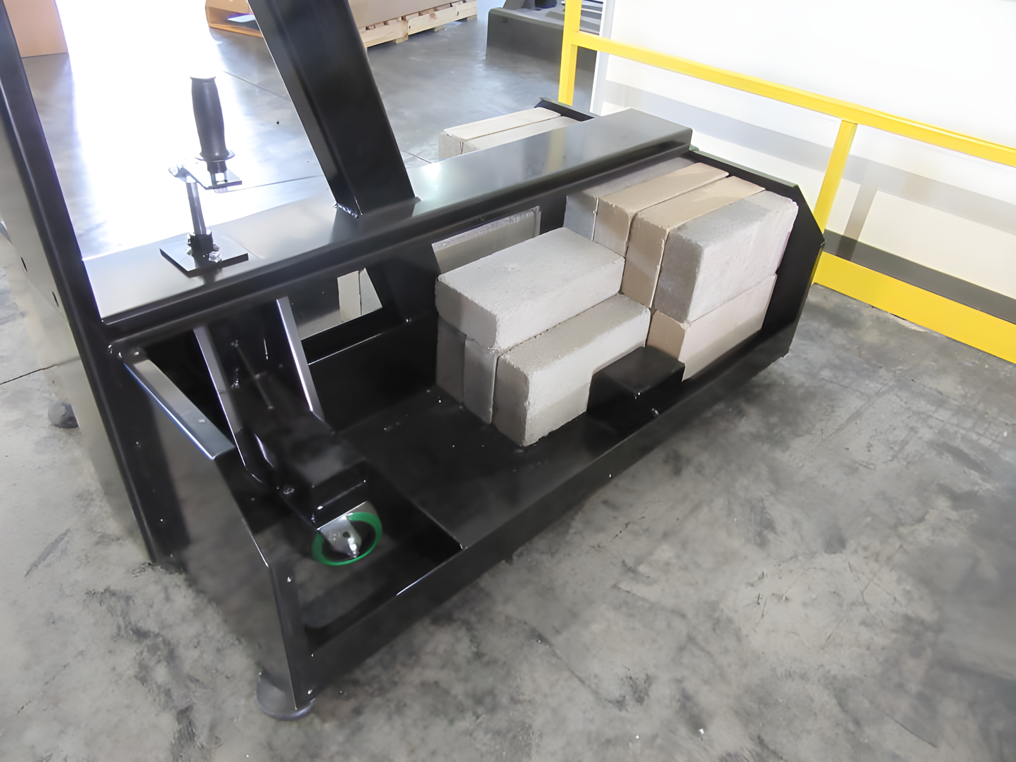 FIRST TEAM Portable Basketball Hoop base filled with heavy concrete blocks for stability