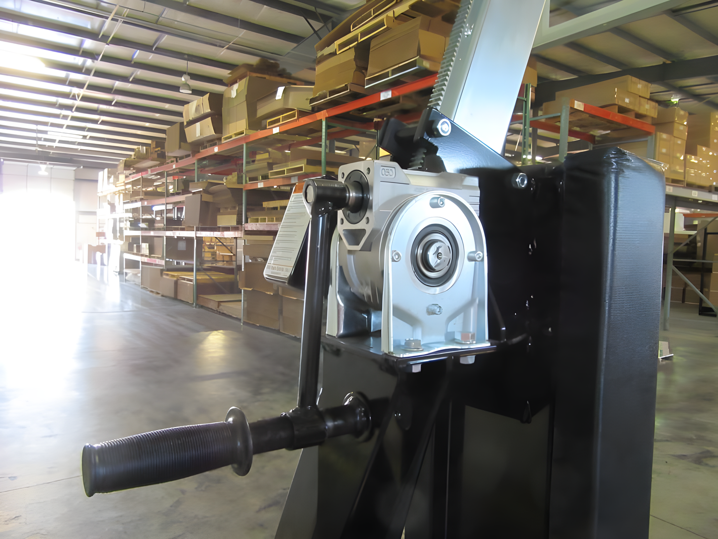 FIRST TEAM portable basketball hoop crank handle and adjustment mechanism in warehouse