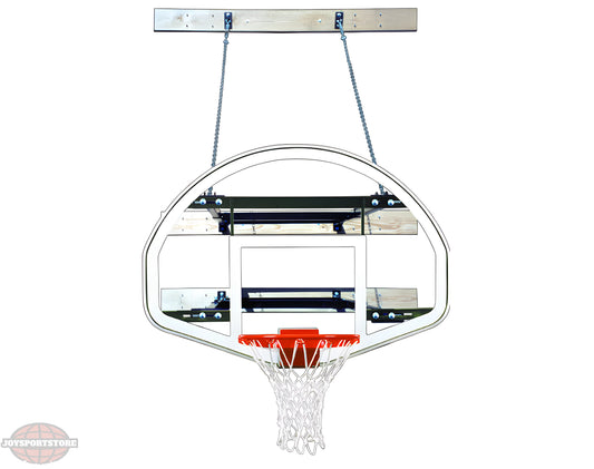 FIRST TEAM Wall Mount Basketball Hoop with clear backboard and orange rim for indoor use