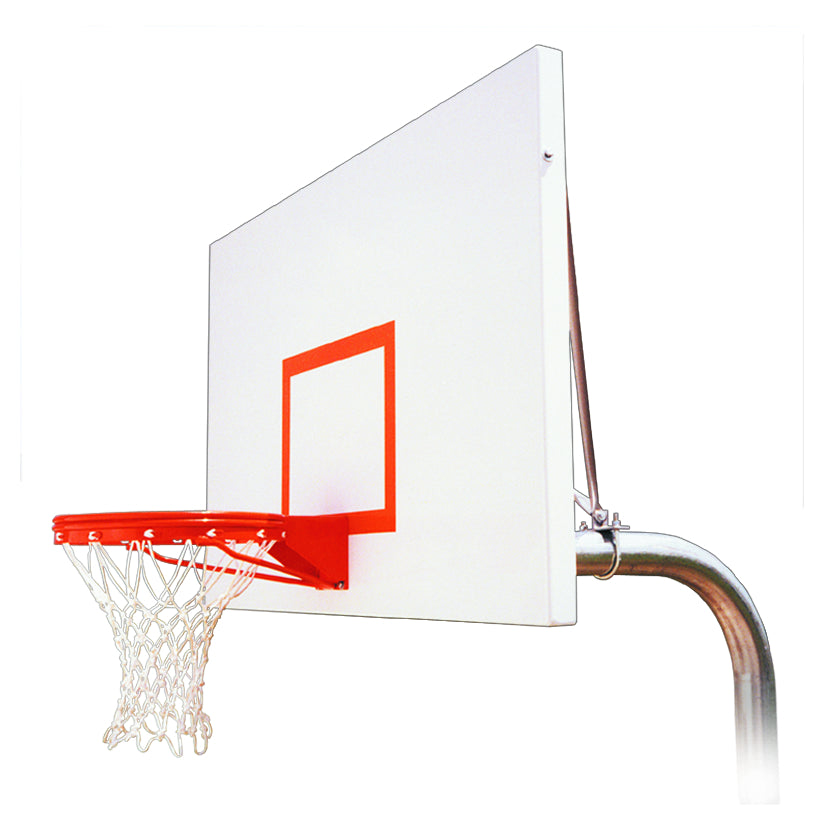 curved steel with white steel basketball backboard
