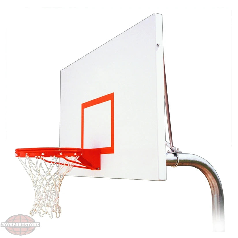curved steel with white steel basketball backboard