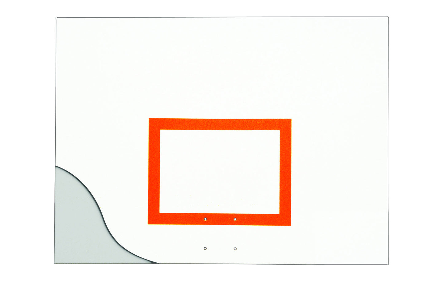 FIRST TEAM basketball hoop basketball backboard with white surface and orange square target
