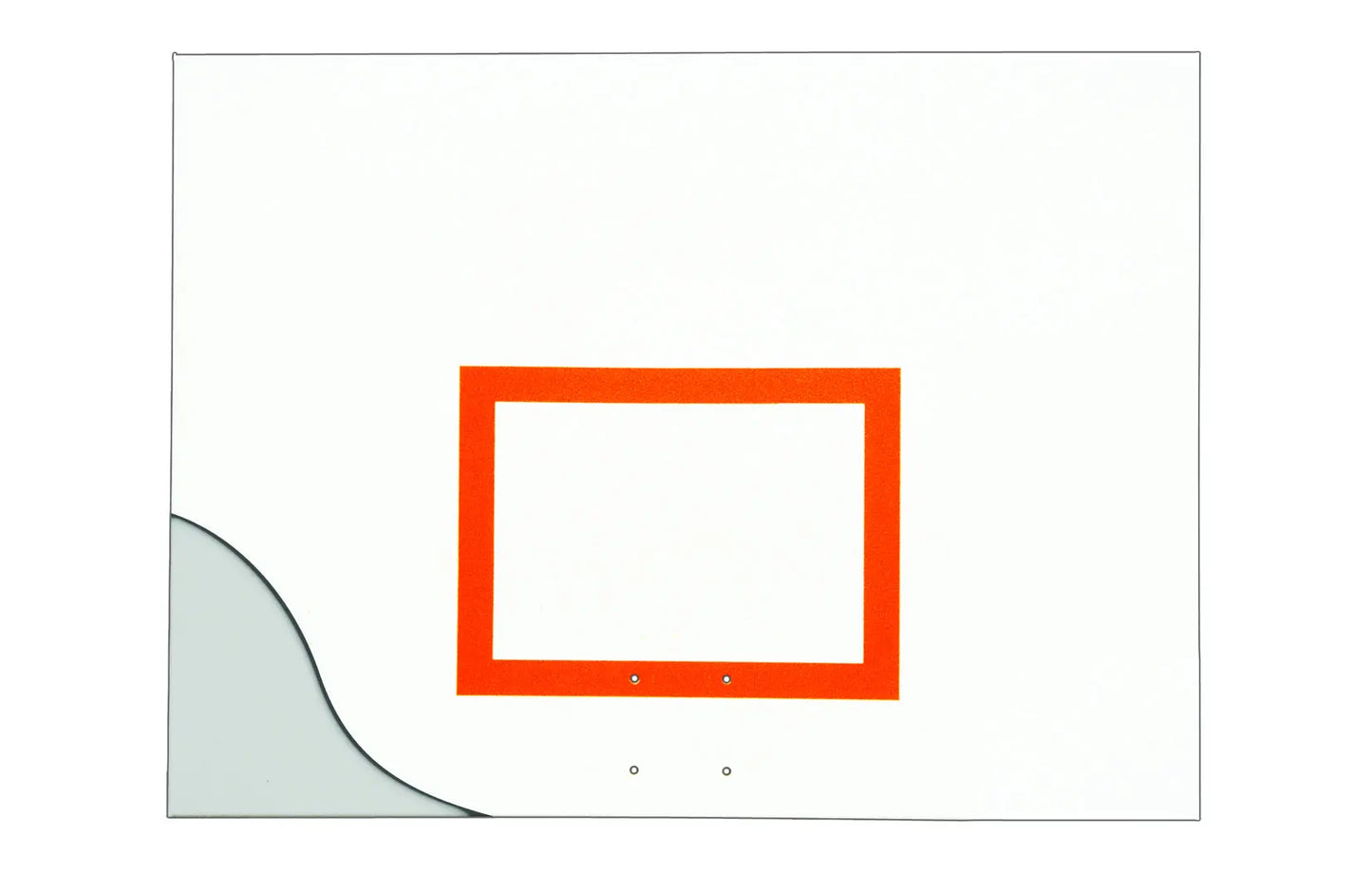 FIRST TEAM basketball hoop basketball backboard with white surface and orange square target