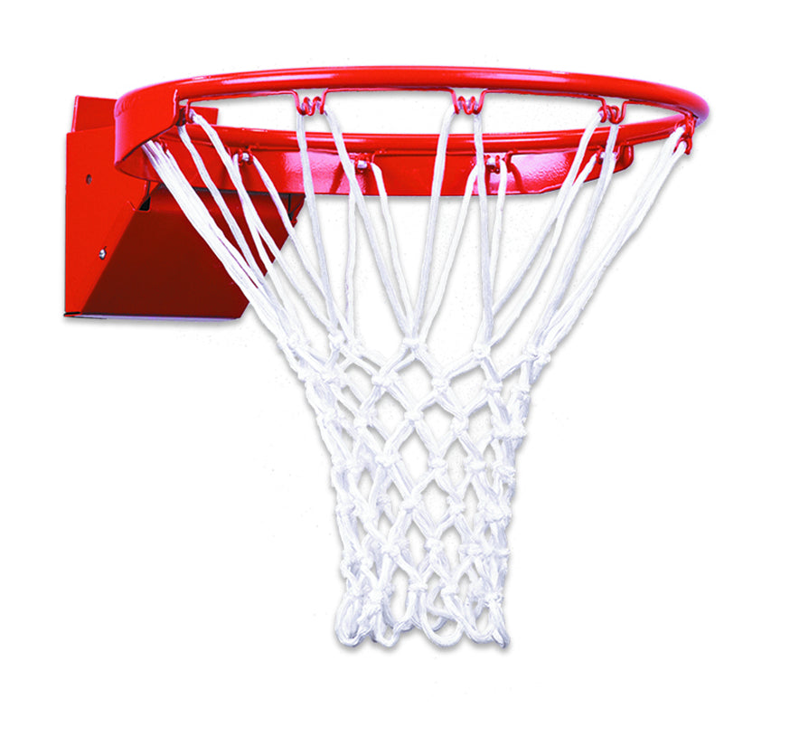 First Team FT190 Breakaway Rim basketball hoop with red metal rim and white net