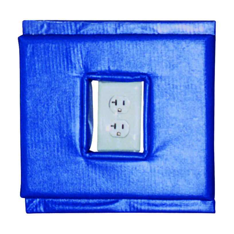First Team FT449 Field Cutout blue padded basketball hoop backboard protector with outlet cutout