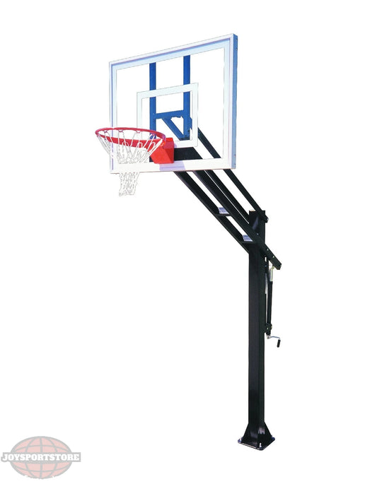 FIRST TEAM In Ground Basketball Hoop with Adjustable Height and Durable Construction for Outdoor Play