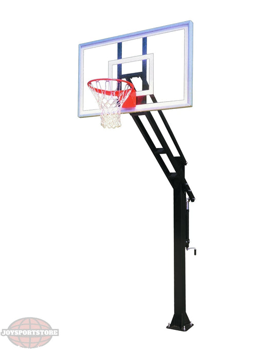 First Team In Ground Basketball Hoop with adjustable height feature for residential or commercial use