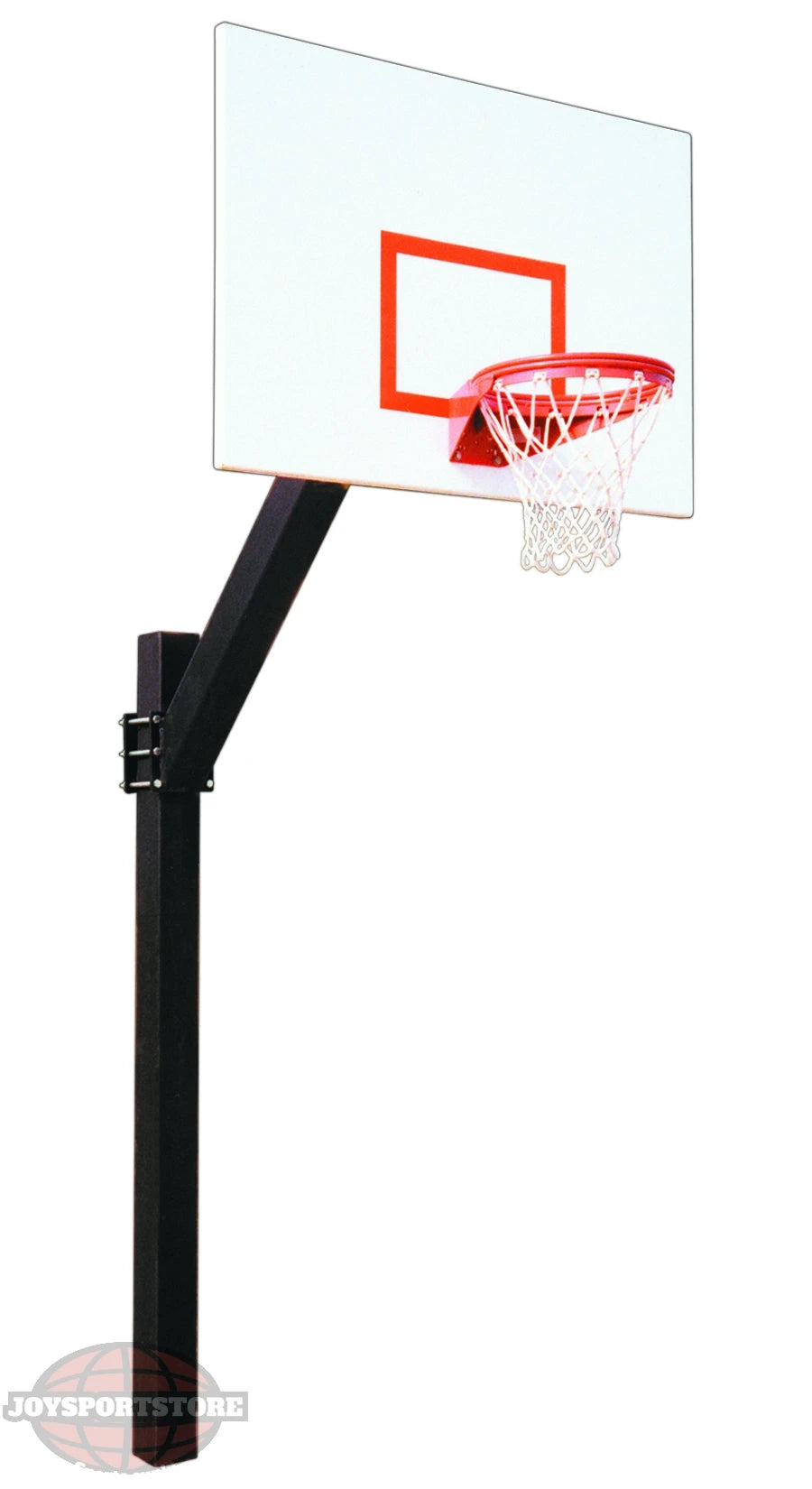 FIRST TEAM In Ground Basketball Hoop with clear backboard and red rim perfect for outdoor play