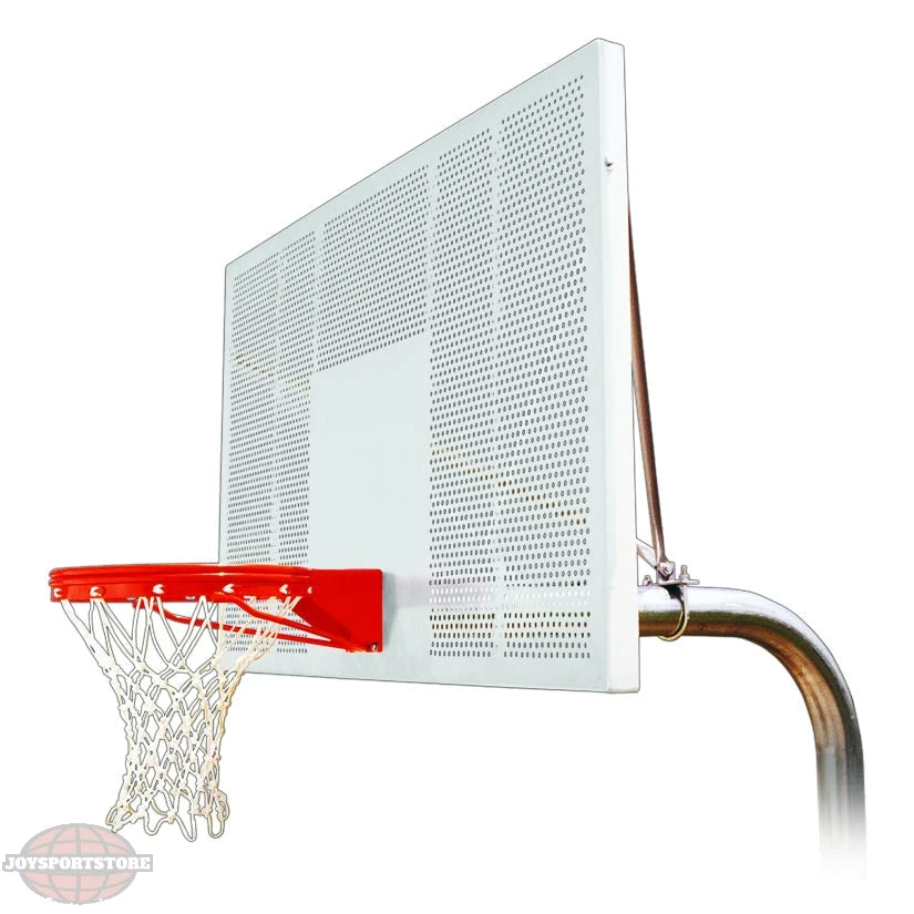 FIRST TEAM In Ground Basketball Hoop with white perforated backboard and red rim