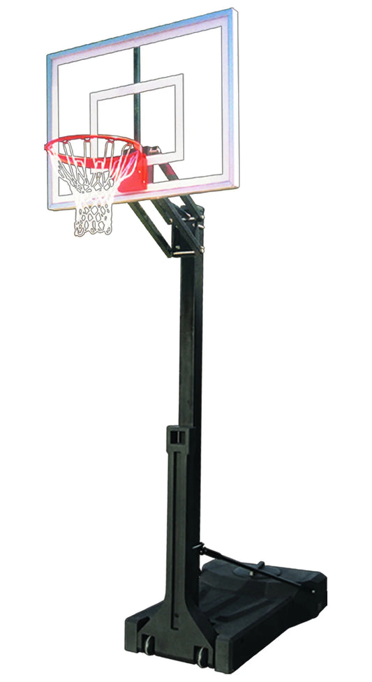 FIRST TEAM portable basketball hoop with adjustable height and sturdy base for outdoor play
