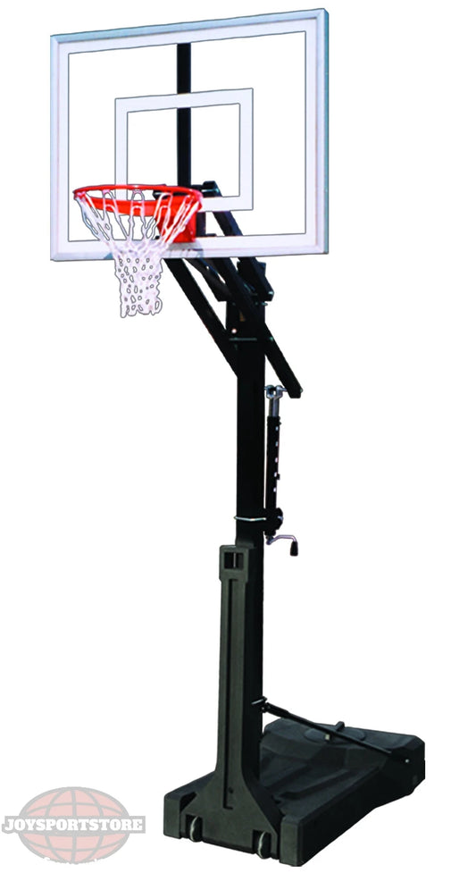 FIRST TEAM portable basketball hoop with adjustable height and sturdy base for outdoor play