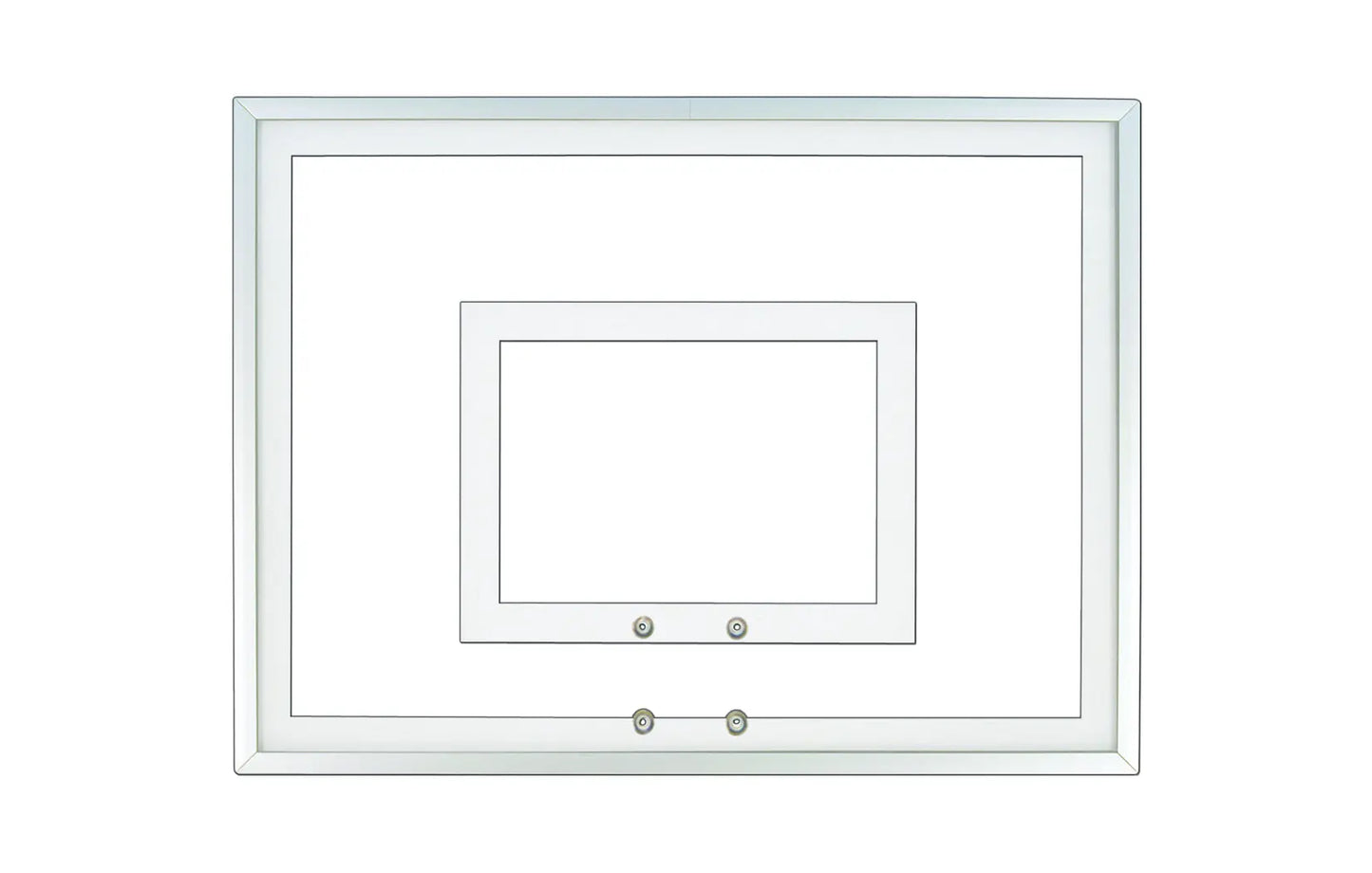 FIRST TEAM clear basketball backboard with white frame for basketball hoop systems