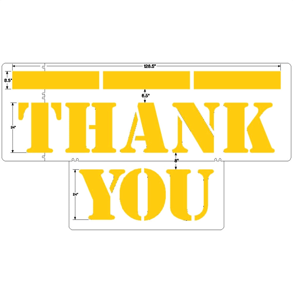 Newstripe Burger King 24 Inch THANK YOU w/ Bar Stencil Newstripe