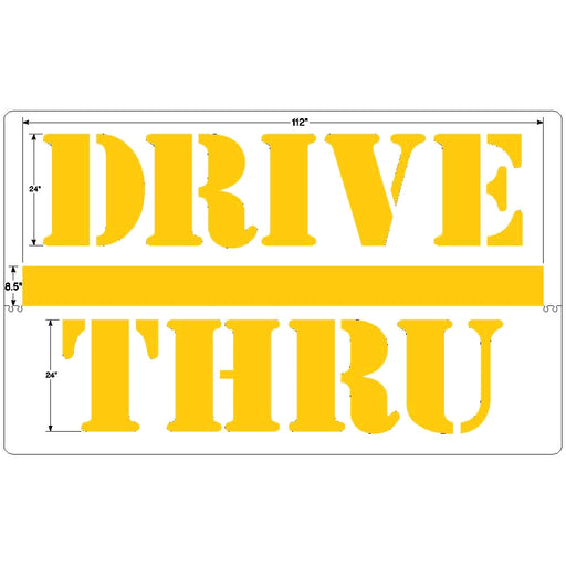 Newstripe Burger King 24 Inch DRIVE THRU w/ Bar Stencil Newstripe