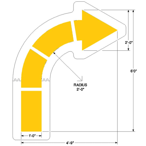 Newstripe Burger King 6 Foot Curve Arrow Newstripe