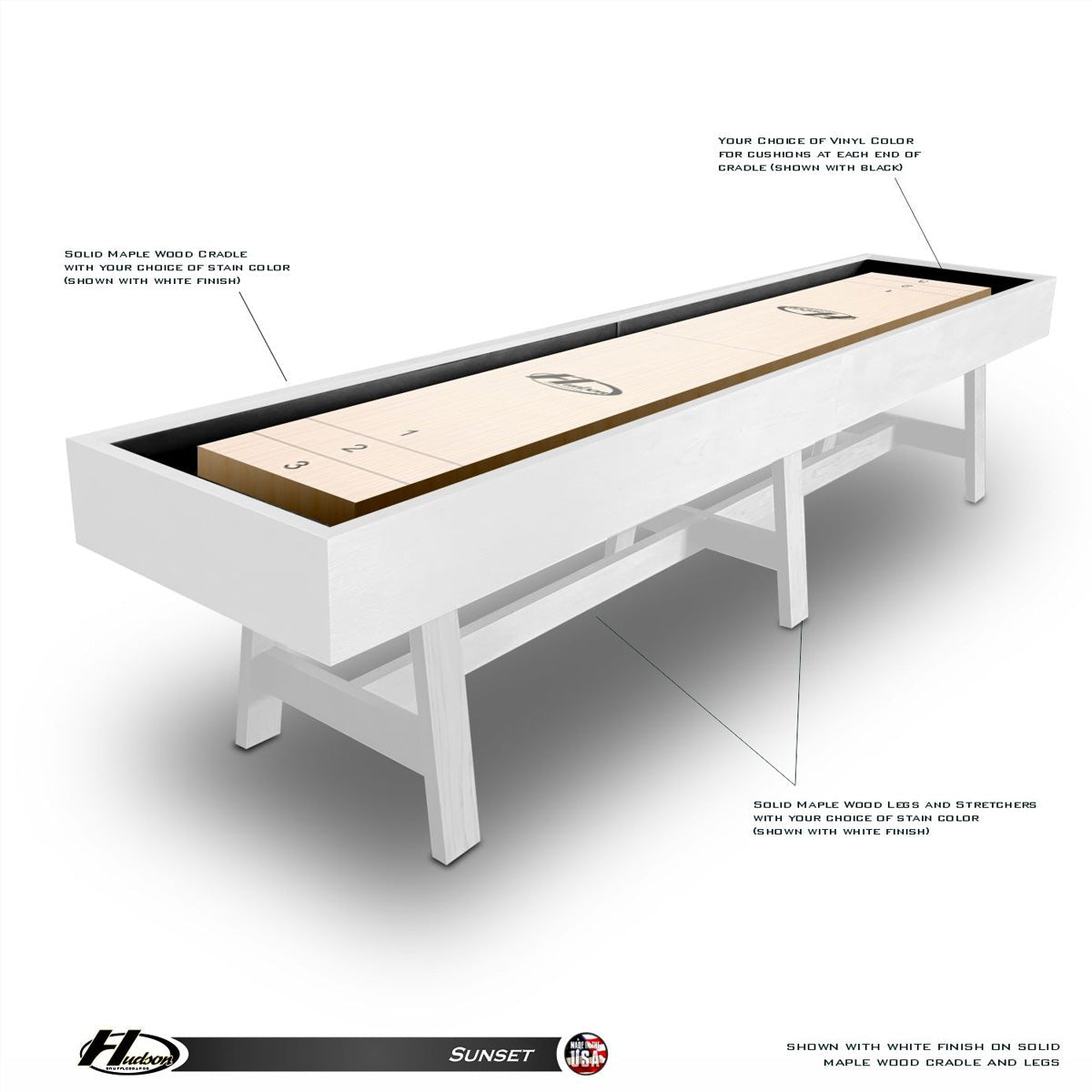 Hudson 10' Sunset Shuffleboard Table