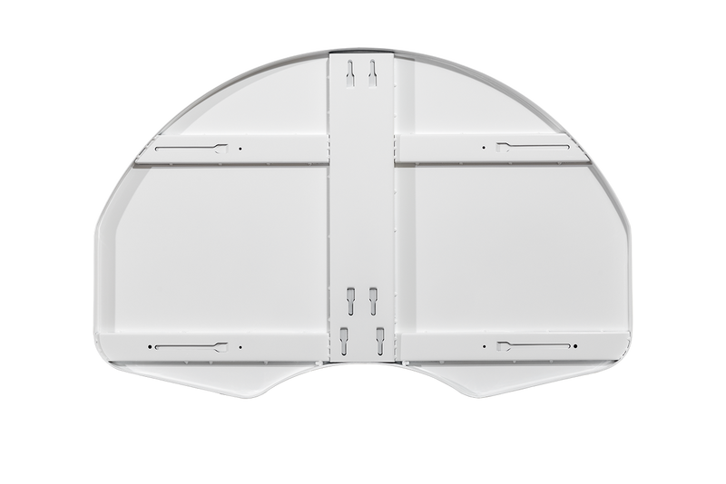 Gared Rear-Mount Fan-Shape Unmarked Steel Basketball Backboard Gared