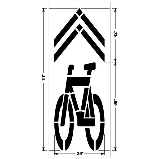 Newstripe Federal Shared Roadway Bicycle Stencil Newstripe