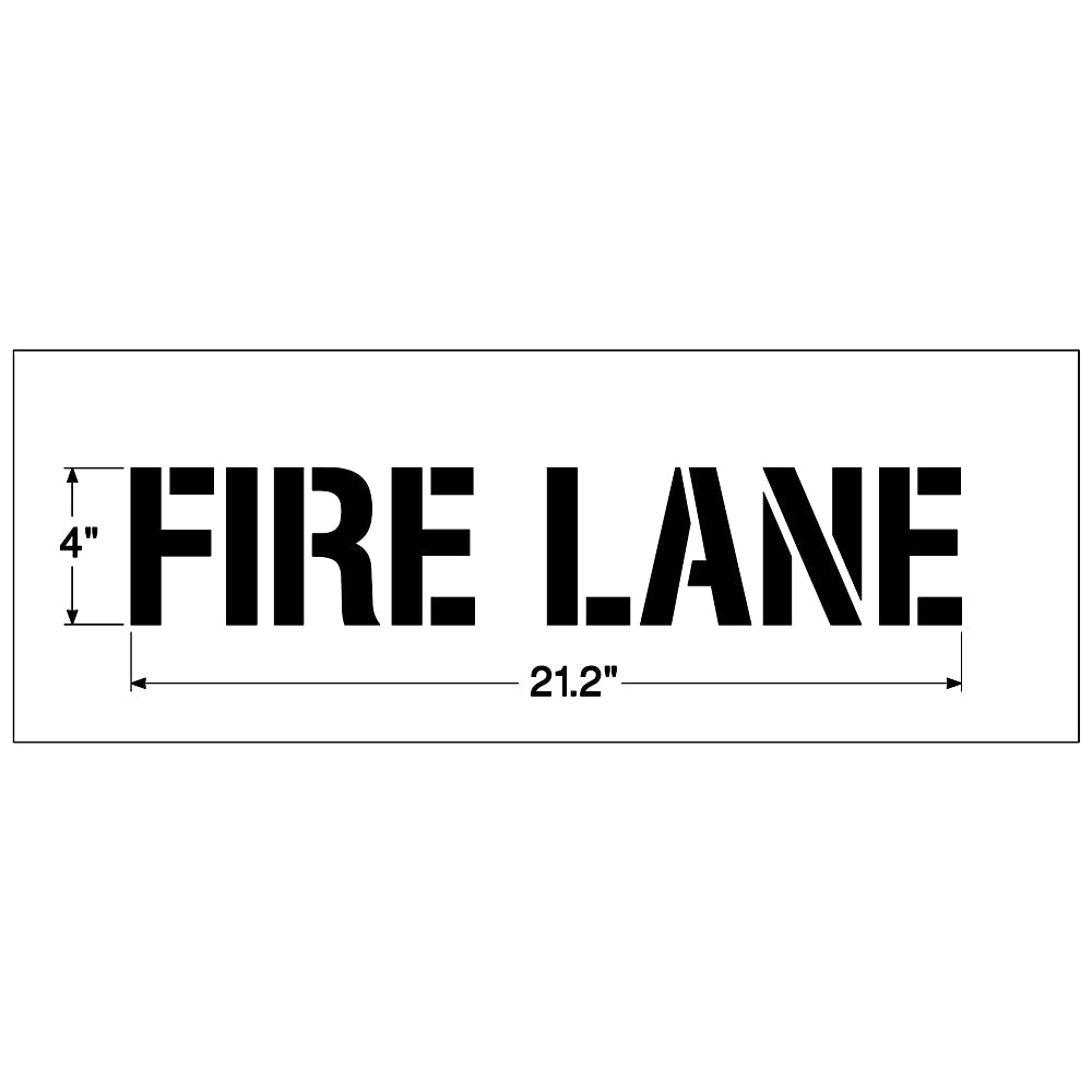 Newstripe FIRE LANE Stencil Newstripe